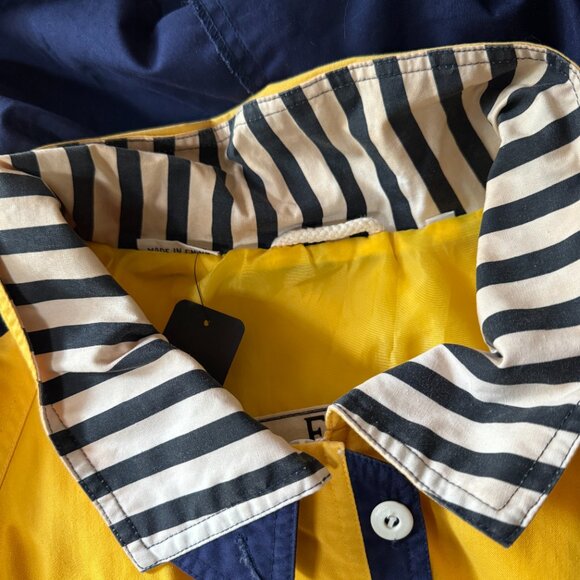 BRAEFAIR SPORT - Vintage Zip/Button Yellow/Navy/White Coat Men's Size Medium - Picture 4 of 10